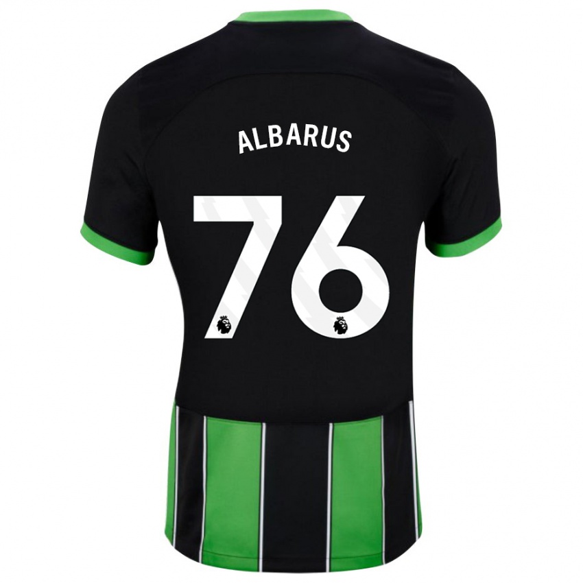 Niño Camiseta Zane Albarus #76 Verde Negro 2ª Equipación 2023/24 La Camisa Chile