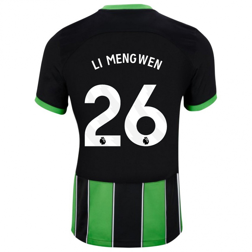 Niño Camiseta Li Mengwen #26 Verde Negro 2ª Equipación 2023/24 La Camisa Chile