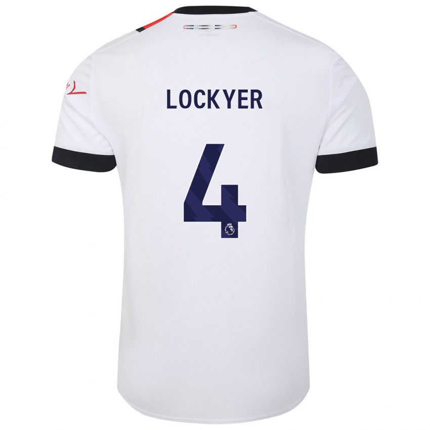 Niño Camiseta Tom Lockyer #4 Blanco 2ª Equipación 2023/24 La Camisa Chile