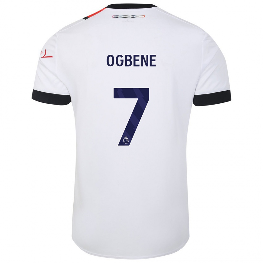 Niño Camiseta Chiedozie Ogbene #7 Blanco 2ª Equipación 2023/24 La Camisa Chile