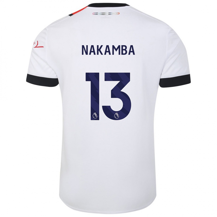Niño Camiseta Marvelous Nakamba #13 Blanco 2ª Equipación 2023/24 La Camisa Chile