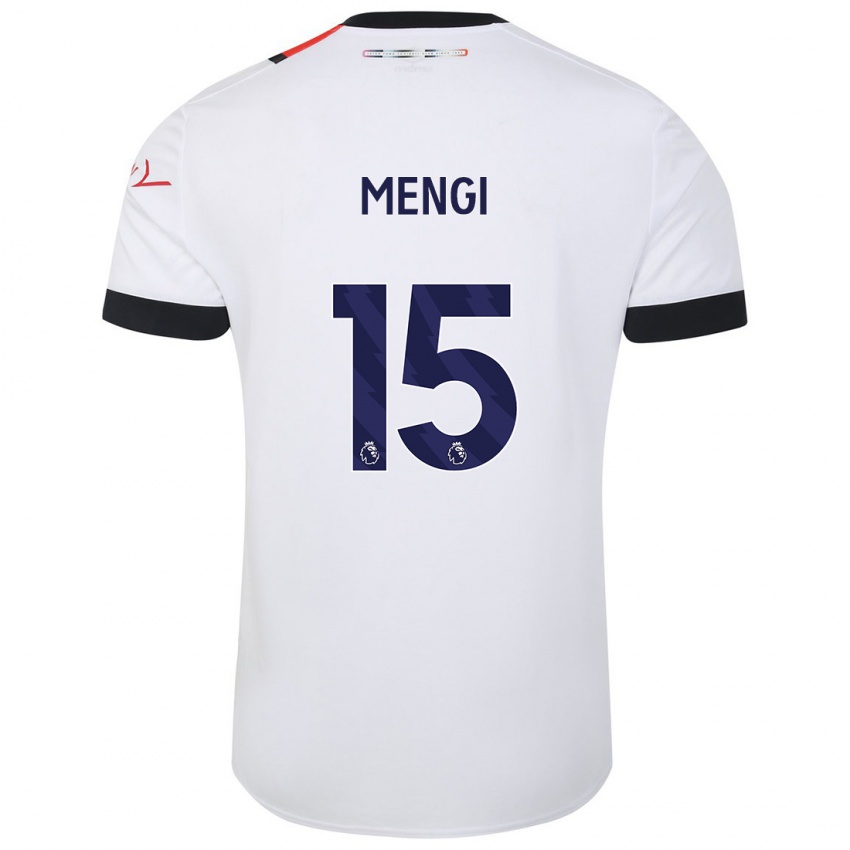 Niño Camiseta Teden Mengi #15 Blanco 2ª Equipación 2023/24 La Camisa Chile