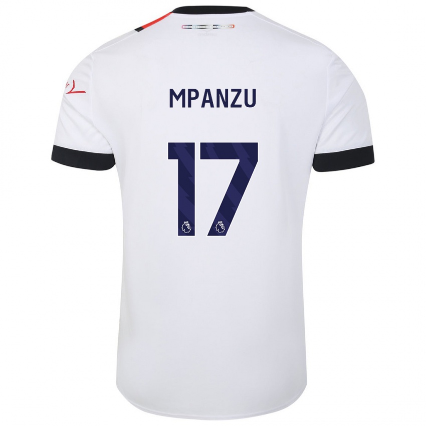 Niño Camiseta Pelly Ruddock Mpanzu #17 Blanco 2ª Equipación 2023/24 La Camisa Chile