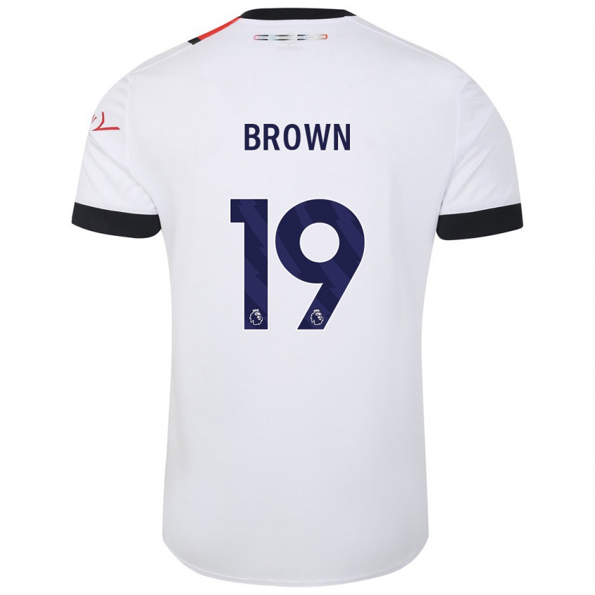 Niño Camiseta Jacob Brown #19 Blanco 2ª Equipación 2023/24 La Camisa Chile