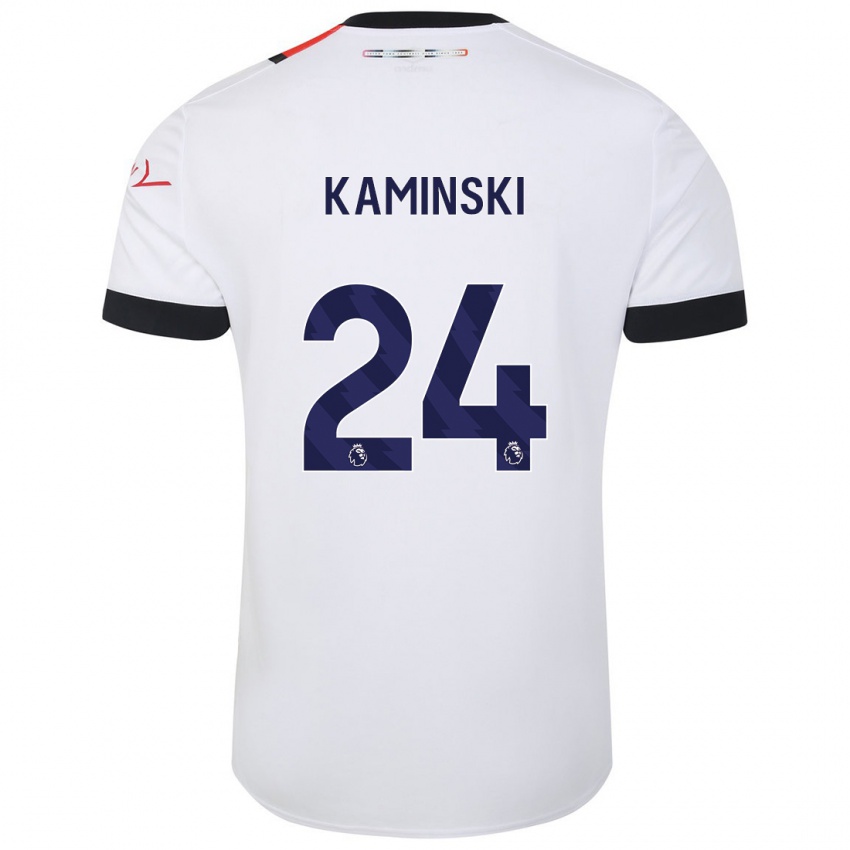 Niño Camiseta Thomas Kaminski #24 Blanco 2ª Equipación 2023/24 La Camisa Chile