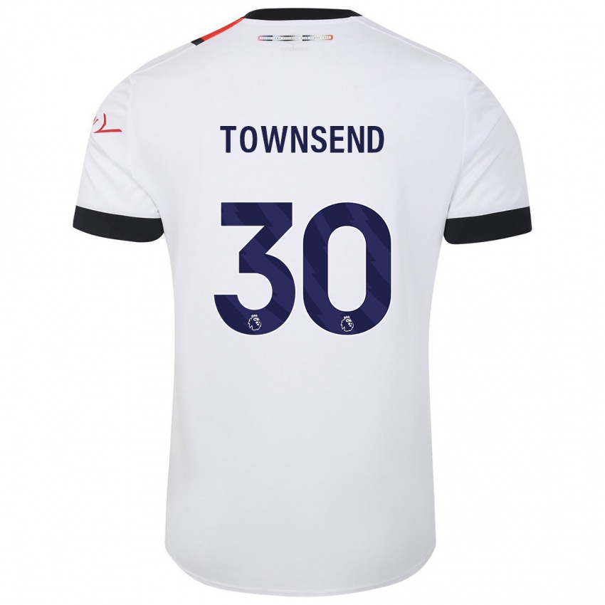 Niño Camiseta Andros Townsend #30 Blanco 2ª Equipación 2023/24 La Camisa Chile