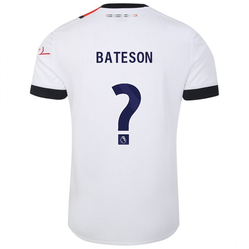 Niño Camiseta Jack Bateson #0 Blanco 2ª Equipación 2023/24 La Camisa Chile