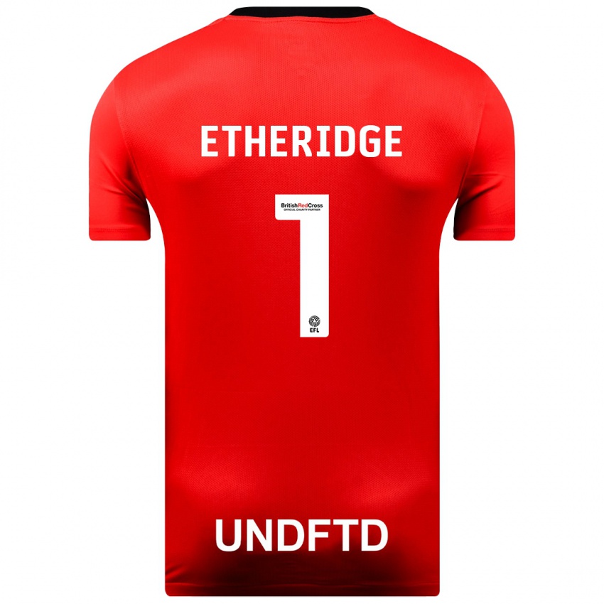 Niño Camiseta Neil Etheridge #1 Rojo 2ª Equipación 2023/24 La Camisa Chile