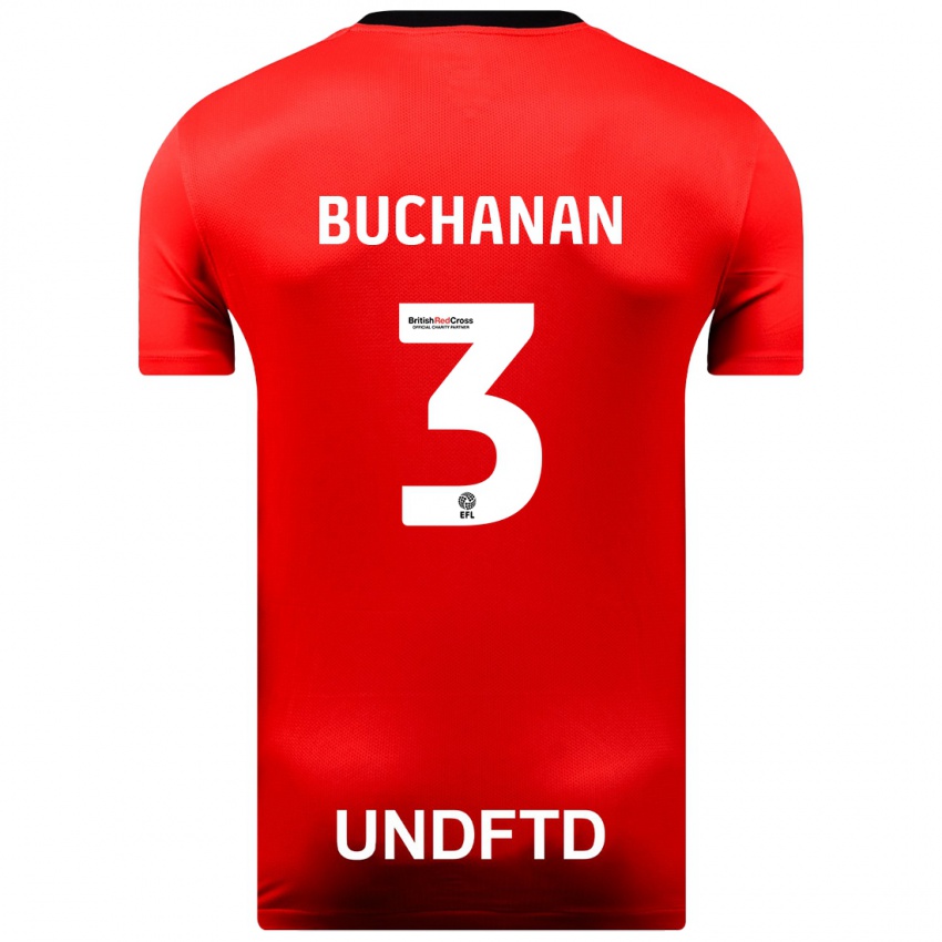 Niño Camiseta Lee Buchanan #3 Rojo 2ª Equipación 2023/24 La Camisa Chile