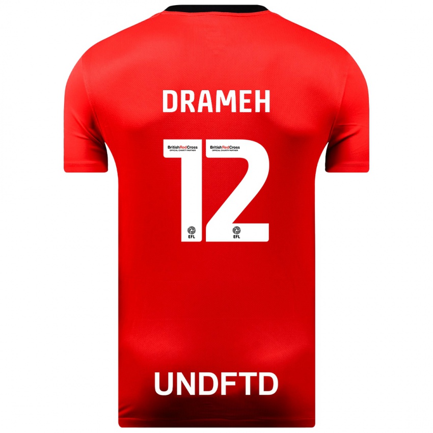 Niño Camiseta Cody Drameh #12 Rojo 2ª Equipación 2023/24 La Camisa Chile