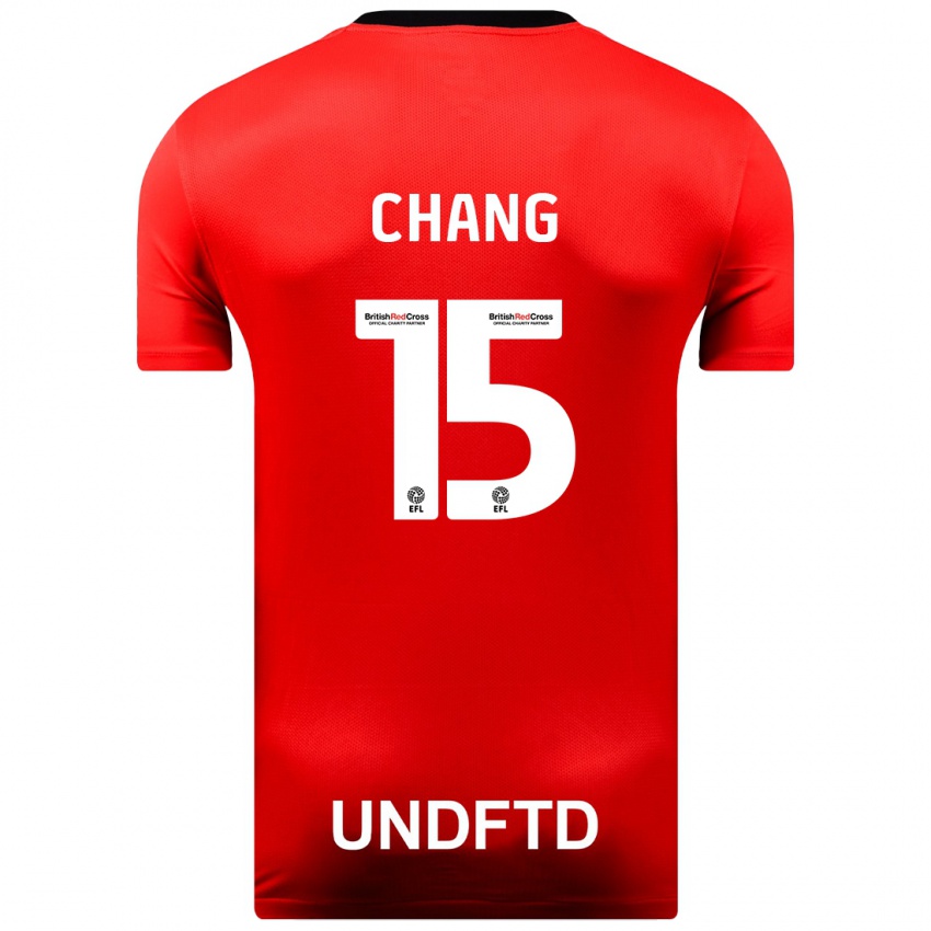 Niño Camiseta Alfie Chang #15 Rojo 2ª Equipación 2023/24 La Camisa Chile