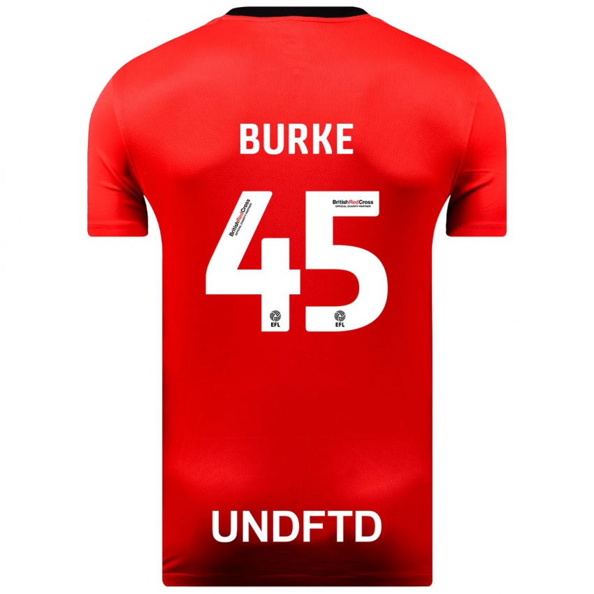 Niño Camiseta Oliver Burke #45 Rojo 2ª Equipación 2023/24 La Camisa Chile