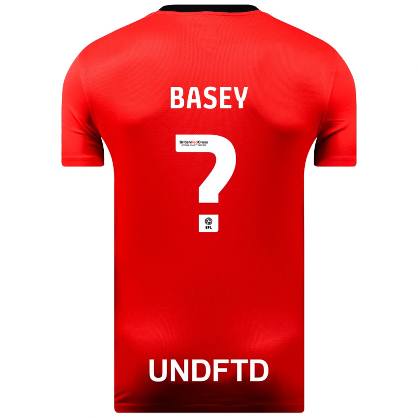 Niño Camiseta Oliver Basey #0 Rojo 2ª Equipación 2023/24 La Camisa Chile