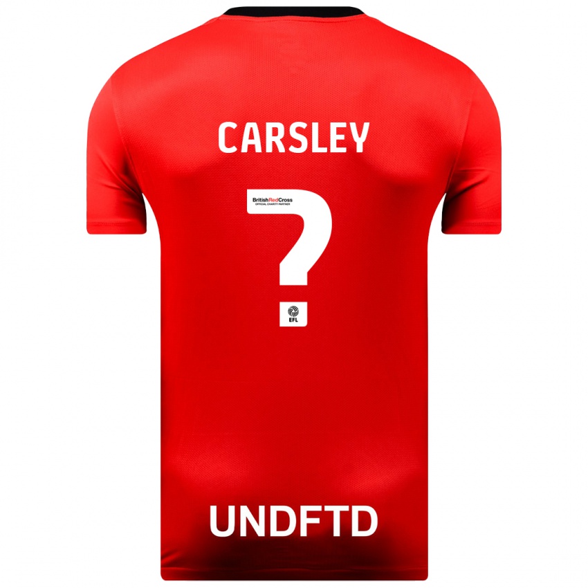 Niño Camiseta Luke Carsley #0 Rojo 2ª Equipación 2023/24 La Camisa Chile