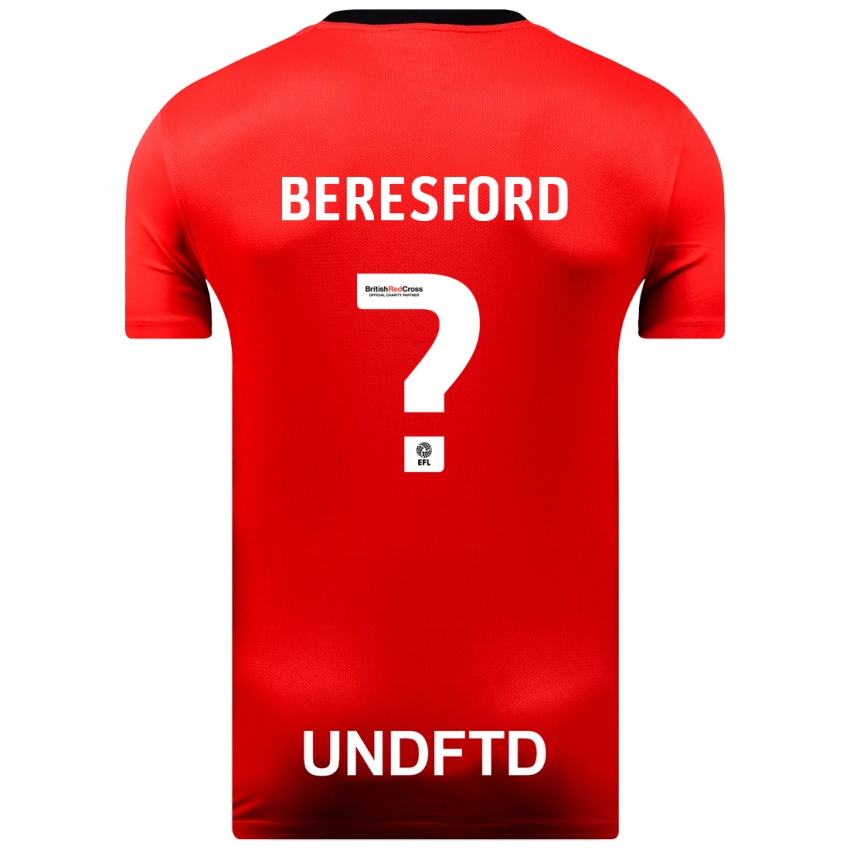 Niño Camiseta Ben Beresford #0 Rojo 2ª Equipación 2023/24 La Camisa Chile