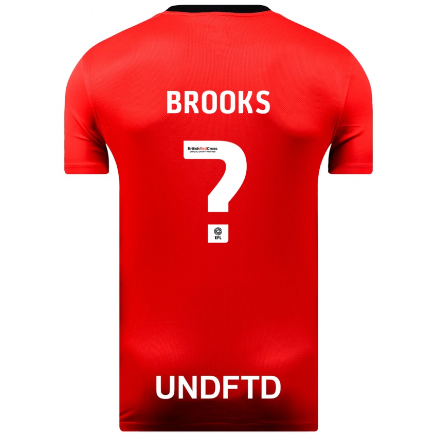 Niño Camiseta Kobi Brooks #0 Rojo 2ª Equipación 2023/24 La Camisa Chile