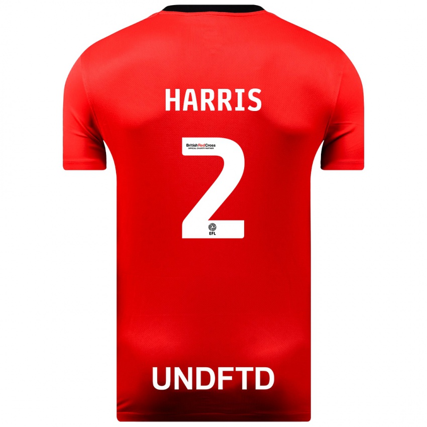 Niño Camiseta Martha Harris #2 Rojo 2ª Equipación 2023/24 La Camisa Chile