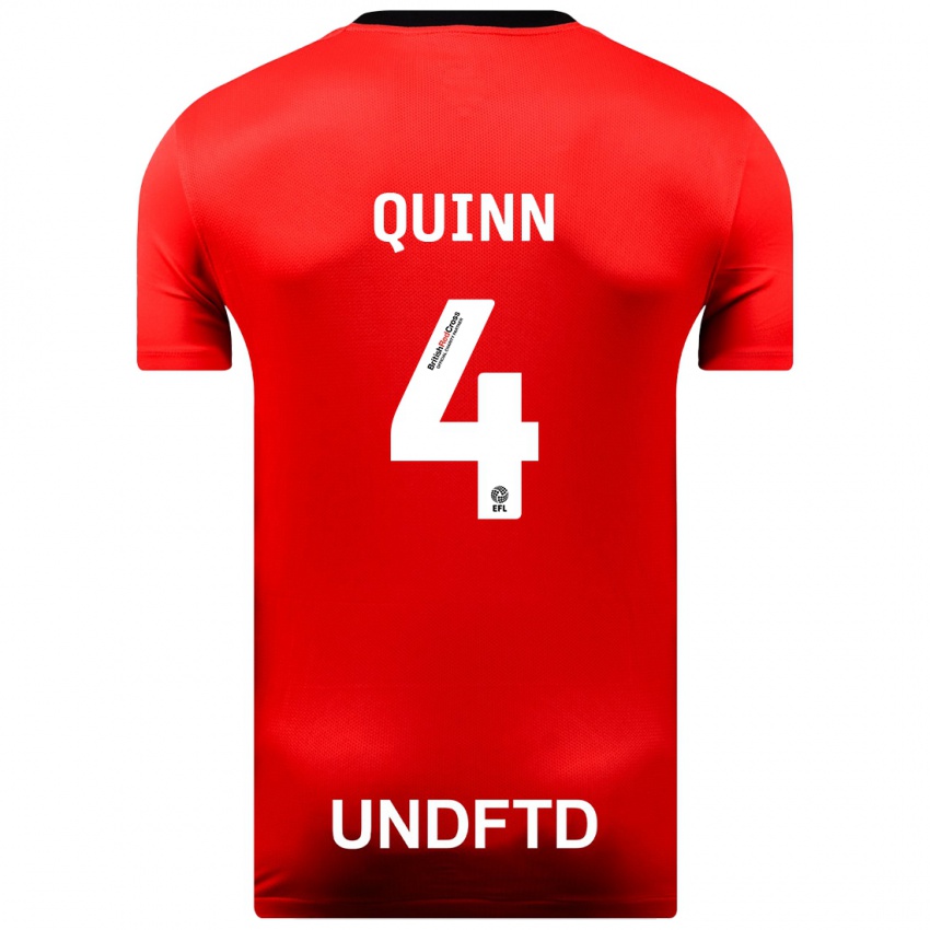 Niño Camiseta Louise Catherine Quinn #4 Rojo 2ª Equipación 2023/24 La Camisa Chile