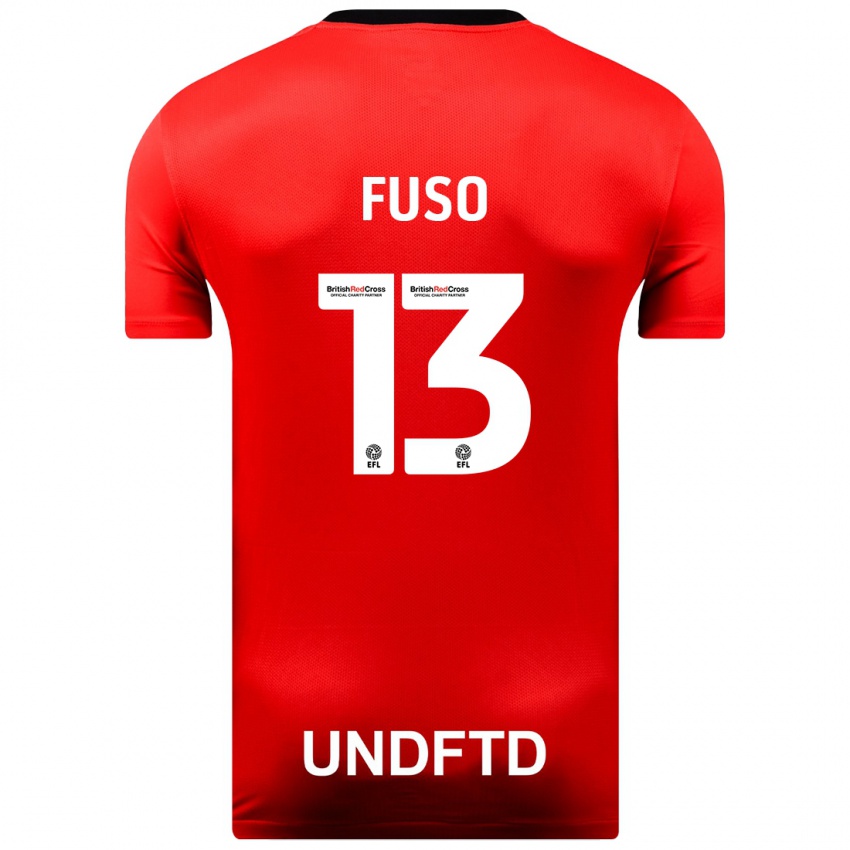 Niño Camiseta Ivana Fuso #13 Rojo 2ª Equipación 2023/24 La Camisa Chile