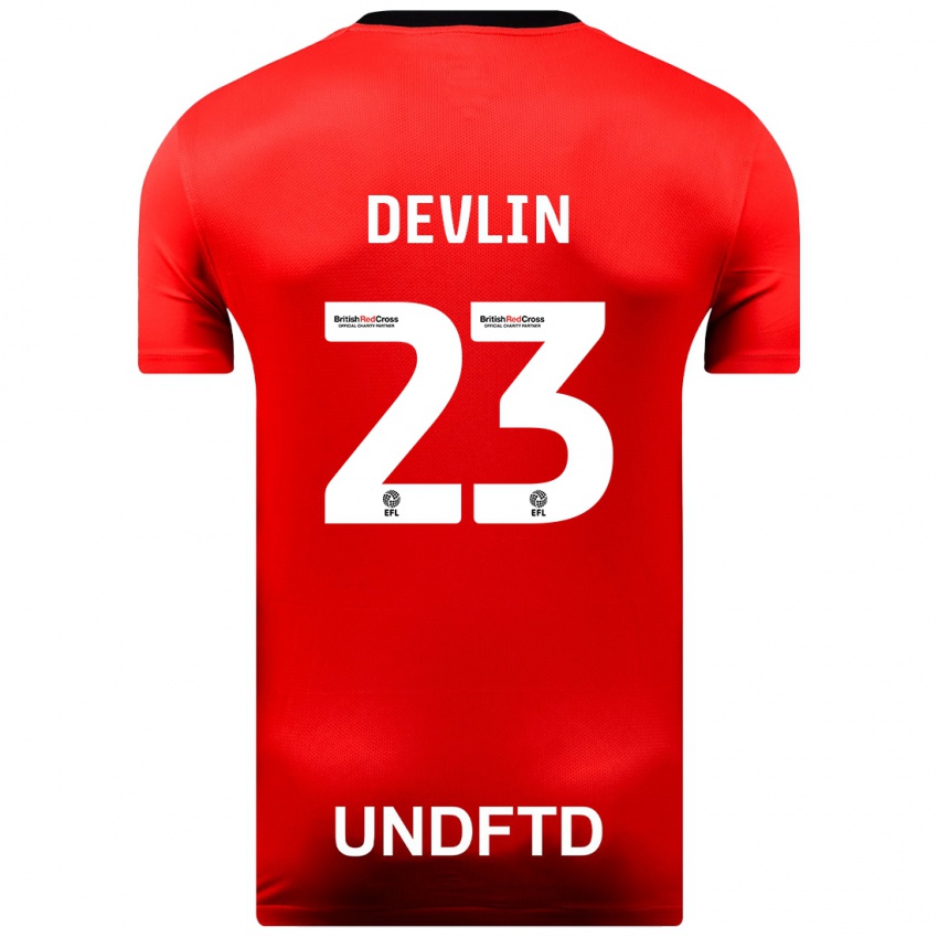 Niño Camiseta Charlotte Devlin #23 Rojo 2ª Equipación 2023/24 La Camisa Chile