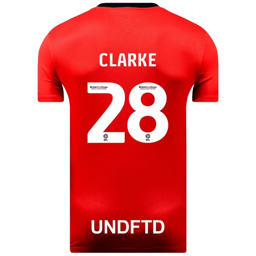 Niño Camiseta Charlotte Clarke #28 Rojo 2ª Equipación 2023/24 La Camisa Chile