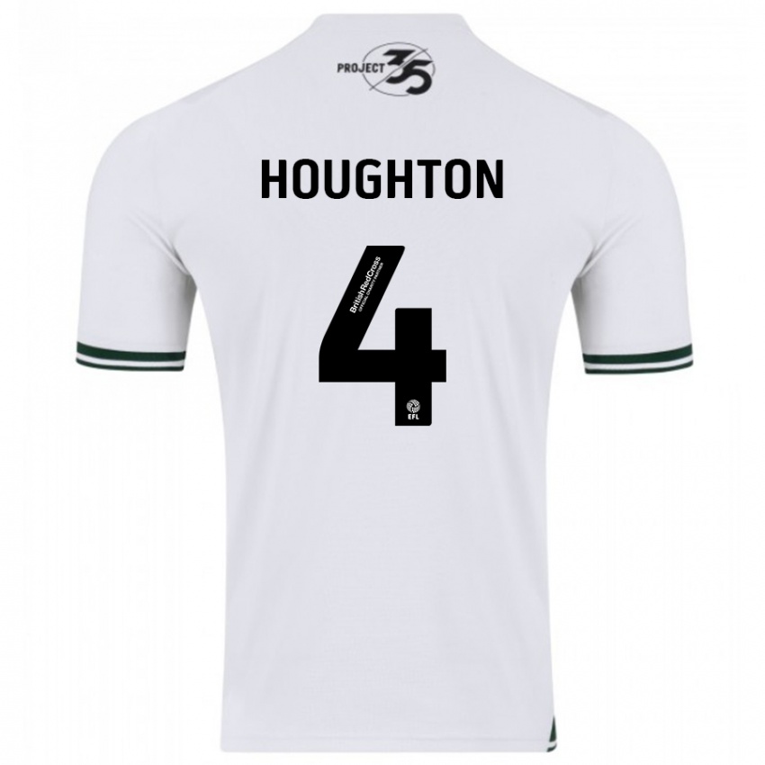 Niño Camiseta Jordan Houghton #4 Blanco 2ª Equipación 2023/24 La Camisa Chile