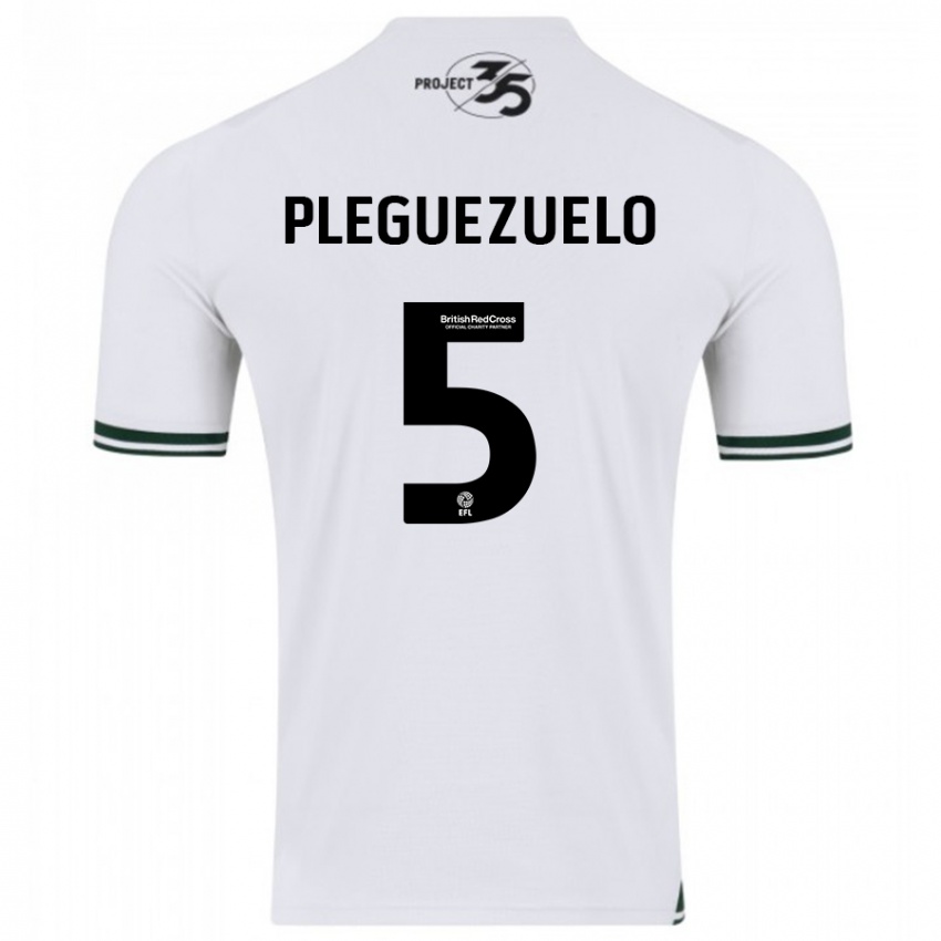 Niño Camiseta Julio Pleguezuelo #5 Blanco 2ª Equipación 2023/24 La Camisa Chile