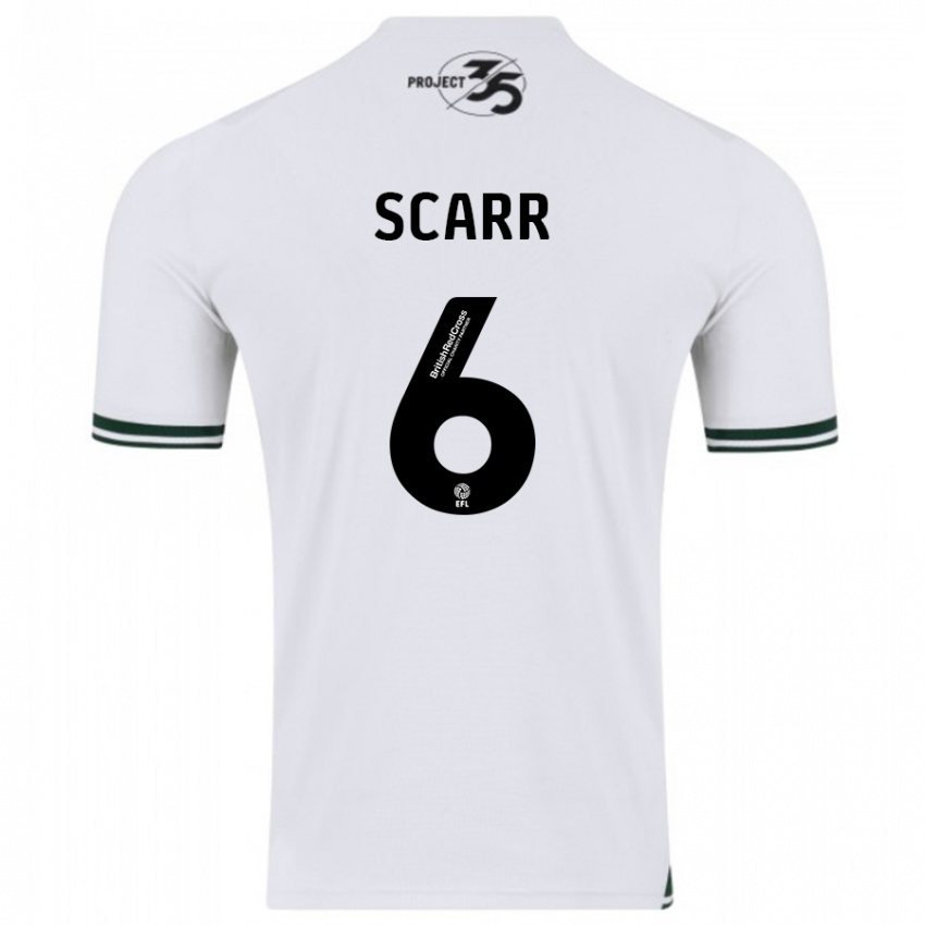 Niño Camiseta Dan Scarr #6 Blanco 2ª Equipación 2023/24 La Camisa Chile