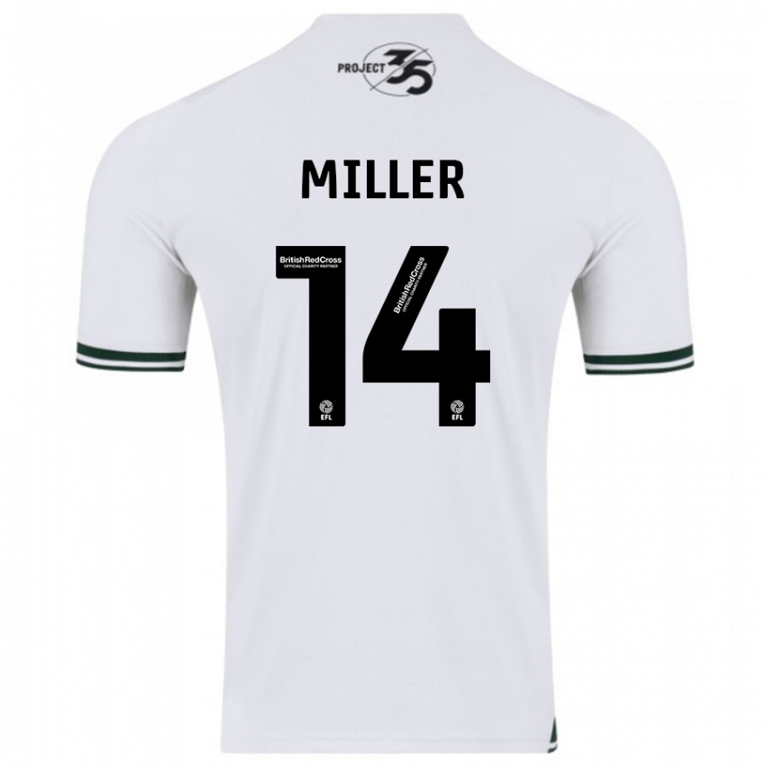 Niño Camiseta Mickel Miller #14 Blanco 2ª Equipación 2023/24 La Camisa Chile