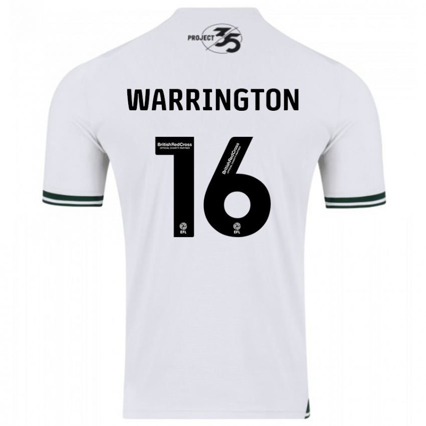 Niño Camiseta Lewis Warrington #16 Blanco 2ª Equipación 2023/24 La Camisa Chile