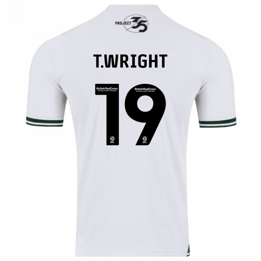 Niño Camiseta Tyreik Wright #19 Blanco 2ª Equipación 2023/24 La Camisa Chile