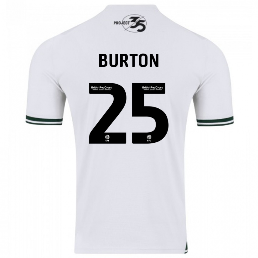 Niño Camiseta Callum Burton #25 Blanco 2ª Equipación 2023/24 La Camisa Chile