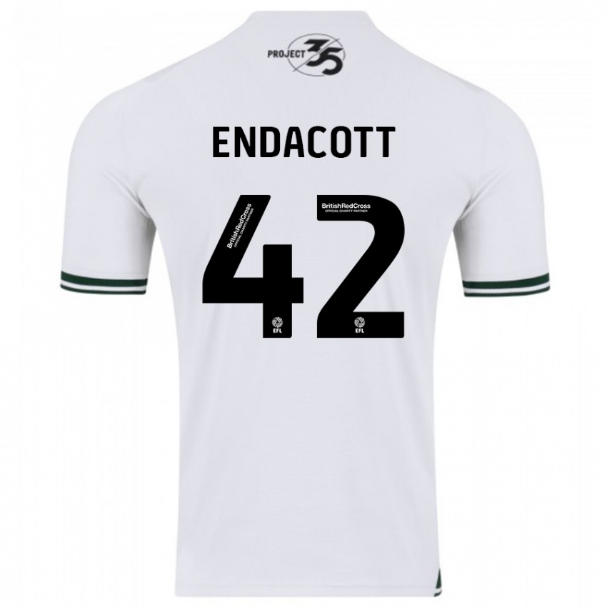 Niño Camiseta Jack Endacott #42 Blanco 2ª Equipación 2023/24 La Camisa Chile