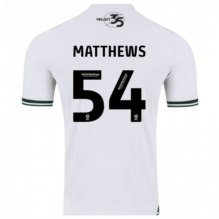 Niño Camiseta Jack Matthews #54 Blanco 2ª Equipación 2023/24 La Camisa Chile