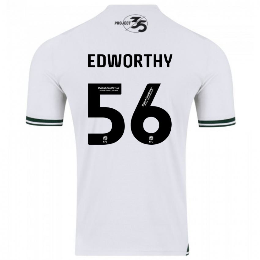 Niño Camiseta Kieran Edworthy #56 Blanco 2ª Equipación 2023/24 La Camisa Chile