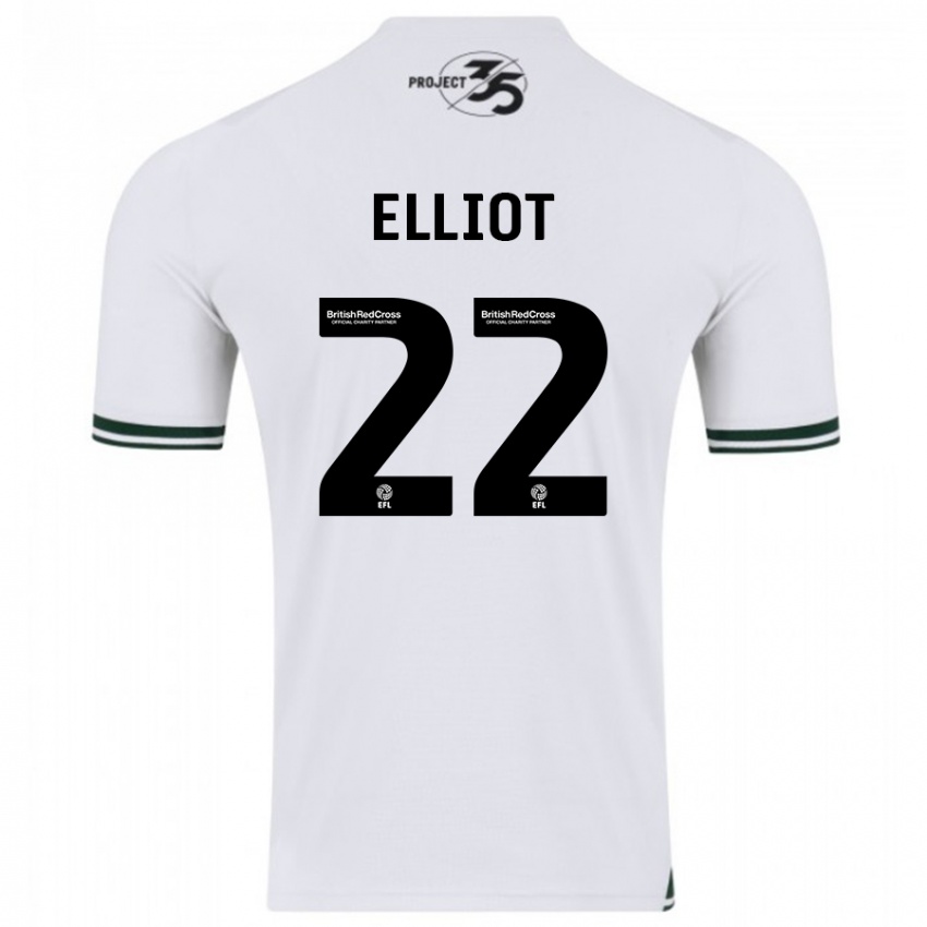 Niño Camiseta Emily Elliot #22 Blanco 2ª Equipación 2023/24 La Camisa Chile