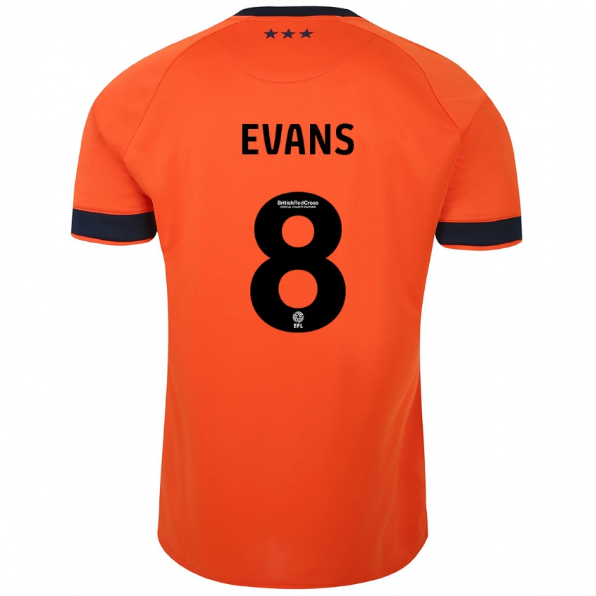 Niño Camiseta Lee Evans #8 Naranja 2ª Equipación 2023/24 La Camisa Chile