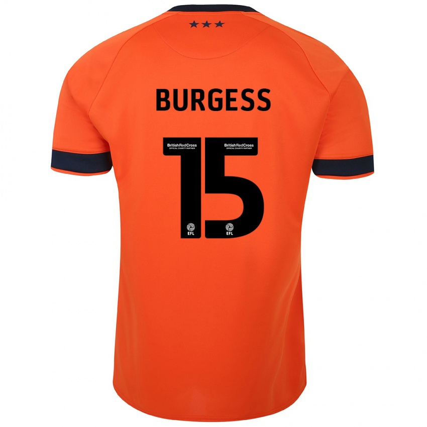 Niño Camiseta Cameron Burgess #15 Naranja 2ª Equipación 2023/24 La Camisa Chile