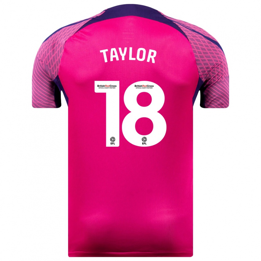 Niño Camiseta Ellis Taylor #18 Morado 2ª Equipación 2023/24 La Camisa Chile