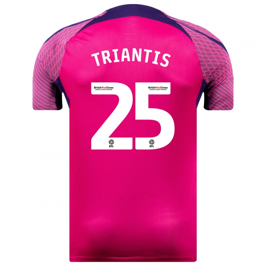 Niño Camiseta Nectarios Triantis #25 Morado 2ª Equipación 2023/24 La Camisa Chile