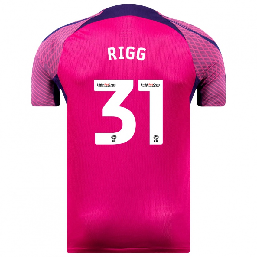 Niño Camiseta Chris Rigg #31 Morado 2ª Equipación 2023/24 La Camisa Chile