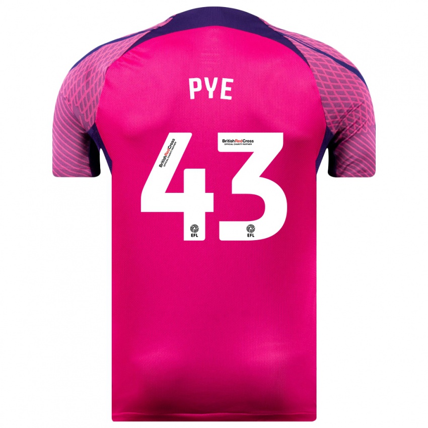 Niño Camiseta Connor Pye #43 Morado 2ª Equipación 2023/24 La Camisa Chile