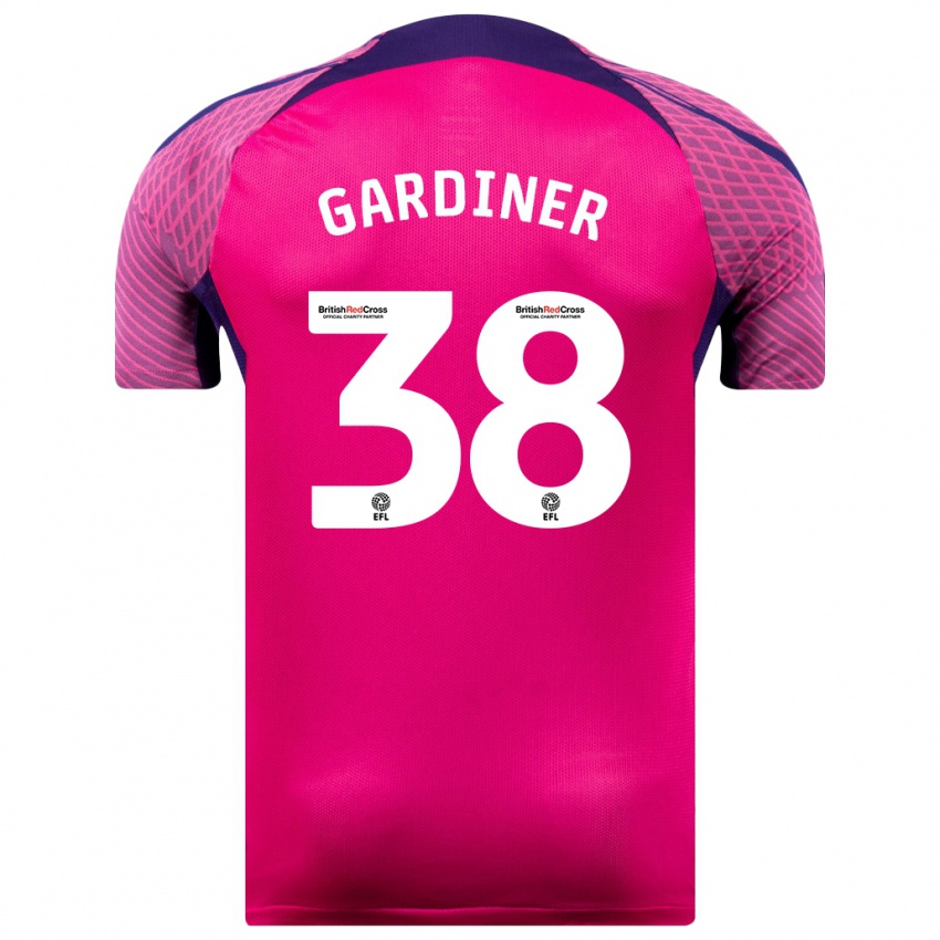 Niño Camiseta Harry Gardiner #38 Morado 2ª Equipación 2023/24 La Camisa Chile