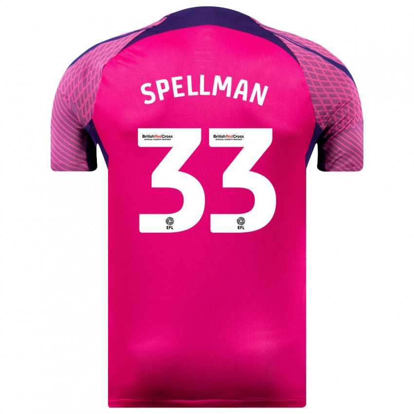 Niño Camiseta Michael Spellman #33 Morado 2ª Equipación 2023/24 La Camisa Chile