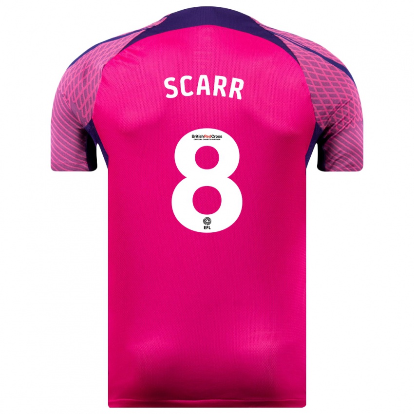 Niño Camiseta Emily Scarr #8 Morado 2ª Equipación 2023/24 La Camisa Chile