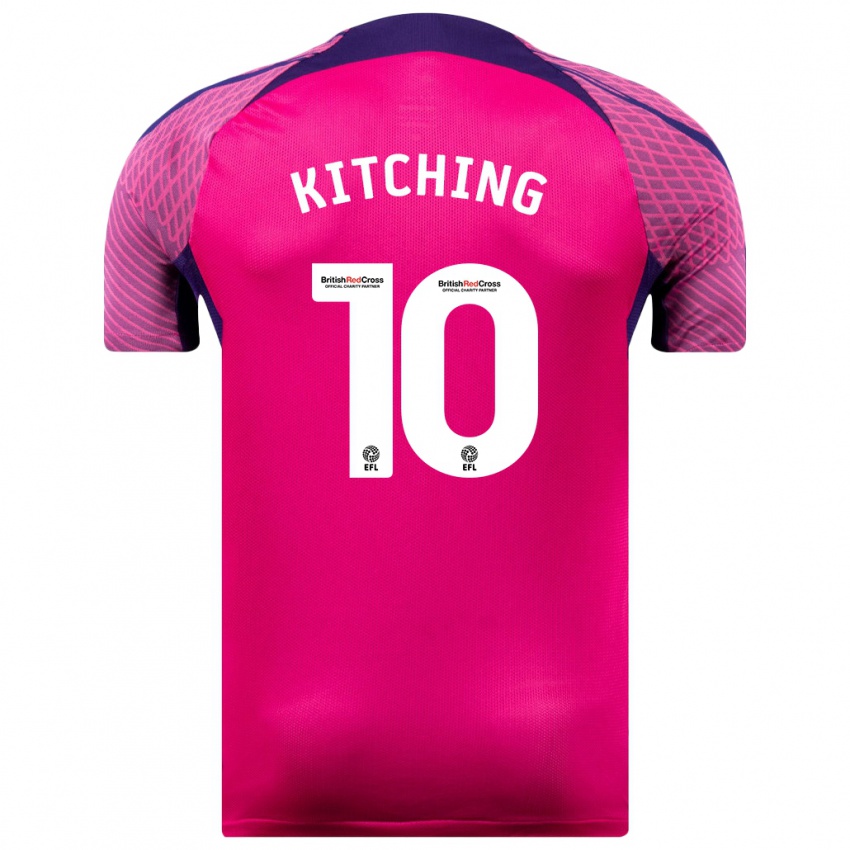 Niño Camiseta Katie Kitching #10 Morado 2ª Equipación 2023/24 La Camisa Chile