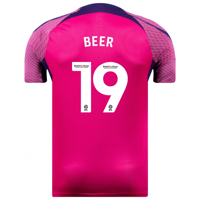 Niño Camiseta Megan Beer #19 Morado 2ª Equipación 2023/24 La Camisa Chile