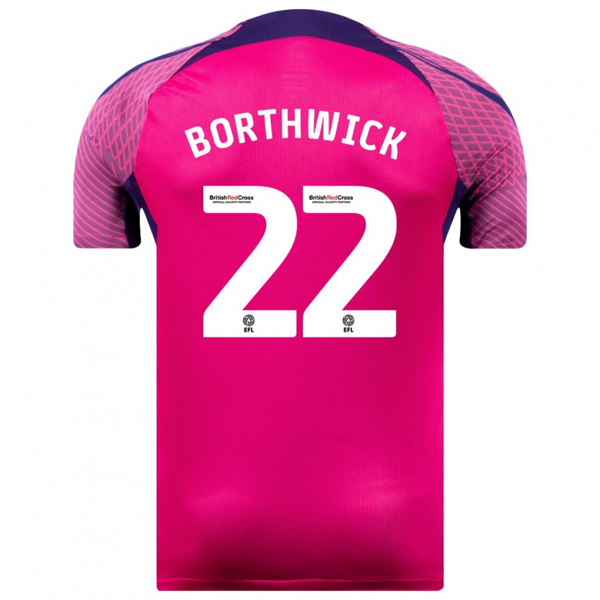 Niño Camiseta Megan Borthwick #22 Morado 2ª Equipación 2023/24 La Camisa Chile