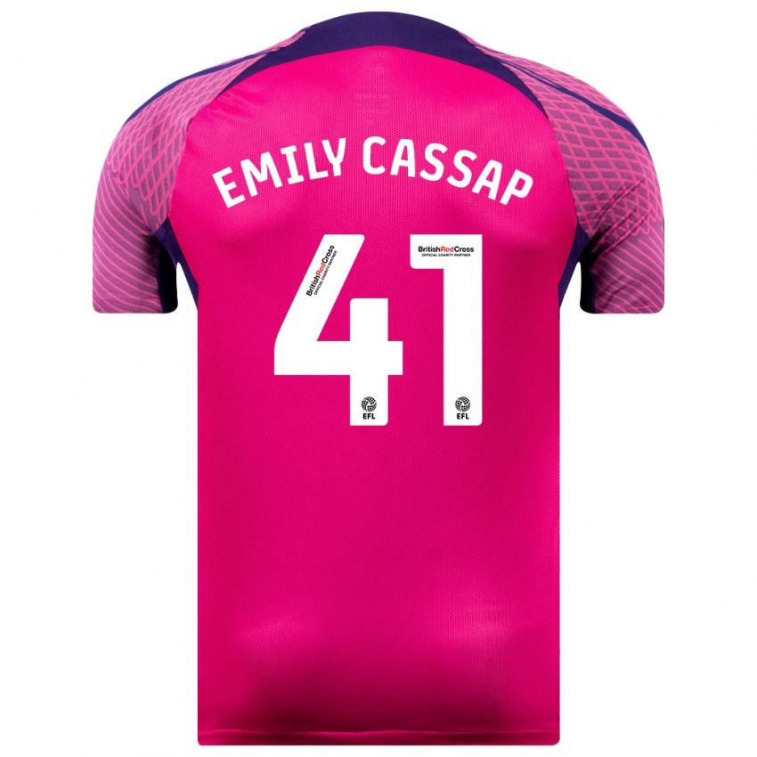 Niño Camiseta Emily Cassap #41 Morado 2ª Equipación 2023/24 La Camisa Chile