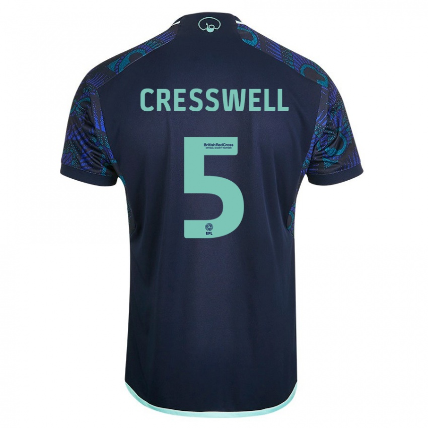 Niño Camiseta Charlie Cresswell #5 Azul 2ª Equipación 2023/24 La Camisa Chile